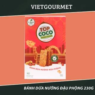 Bánh dừa nướng Topcoco vị đậu phộng, bánh dừa nướng Quảng Nam vị nguyên bản.