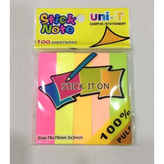 Giấy Note Dạ Quang 5 Màu UNI-T (3x3)