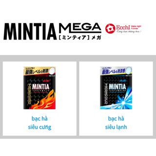 Viên ngậm bạc hà siêu the mát  Mintia Megacold Nhật Bản hộp 50 viên siêu lớn