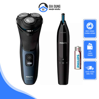 Máy cạo râu philips s3134/57, sạc nhanh, 27lưỡi thép không gỉ tự mài, cạo khô và cạo ướt, nhập đức, bh 12 tháng