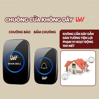 Chuông cửa không dây LW - Chuông nút bấm cao cấp không dây - Khoảng cách xa lên tới 100m