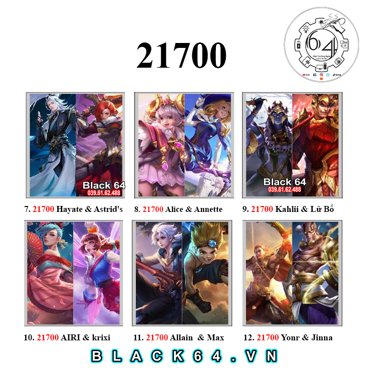 Gen co nhiệt bọc pin 21700 & 18650 bản mới tháng 3 2023 Liên Quân