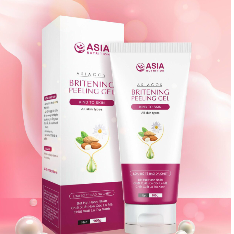 [HSD T3.2024] Gel tẩy tế bào chết Asia laco Britening Peelling gel 100g giúp loại bỏ tế bào chết, làm sạch, dưỡng ẩm