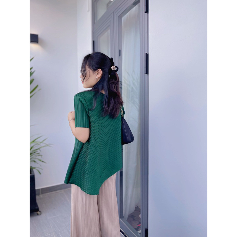 (SẴN - ẢNH THẬT) Áo thun bigsize xếp ly suông, rộng đến 70kg , Áo tay ngắn đẹp, freesize co giãn nhiều