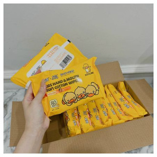 THÙNG 10 gói khăn giấy ướt thỏ hồng,1 gói 80 tờ khăn ướt không mùi,an toàn cho mọi người