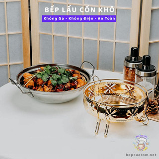 Bếp Cồn khô Nấu lẩu, Nướng vỉ, Lửa To Nấu Nhanh Đẹp Tiện ích