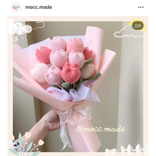 Bó Hoa len hoa Tulip bằng len - Handmade by Mocc ( Hoa Len Móc )