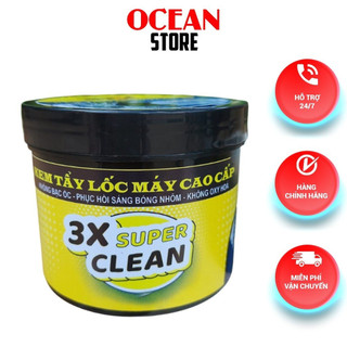 Kem tẩy lốc máy 3x clean 500gram không đen nhôm