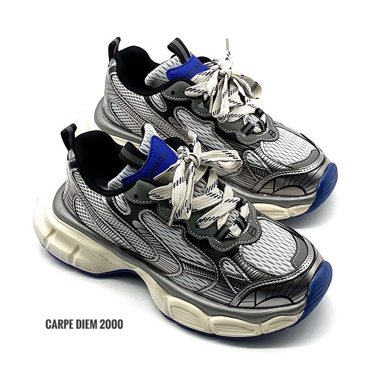 Seoul Chunky Sneakers - Giày thể thao form to dad shoe, đế cao, đi êm chân. Có 3 màu đen, đen ash, xám phối xanh dương