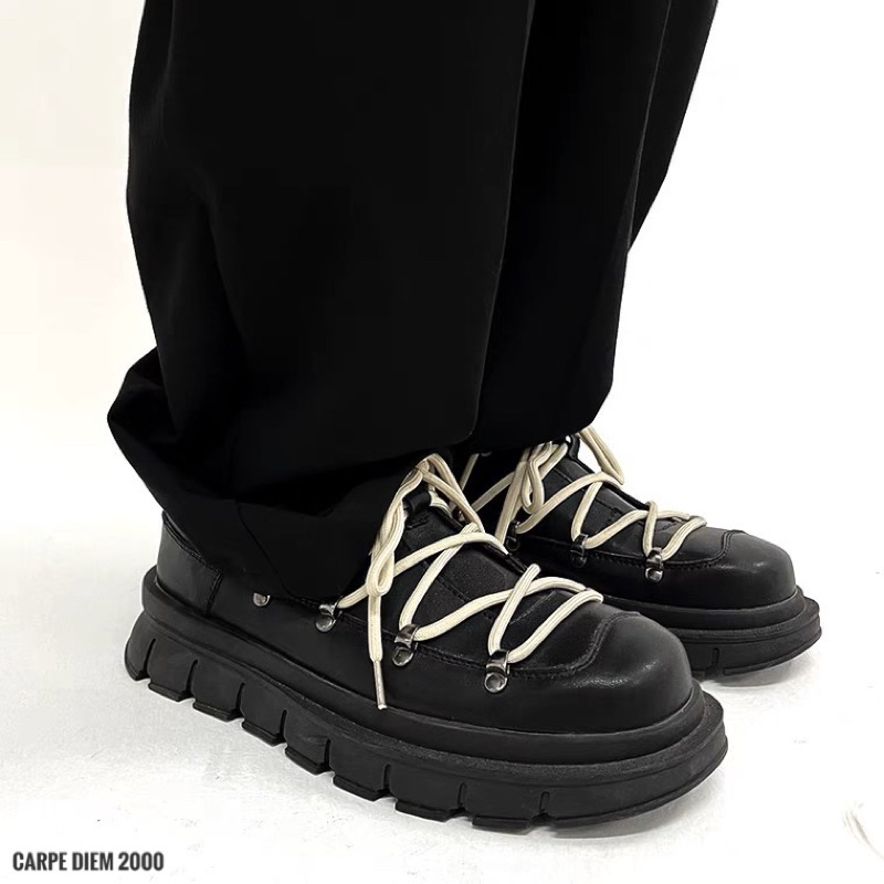 Suigetsu Shoes - Giày da màu đen thiết kế dây độc đáo, dễ phối đồ