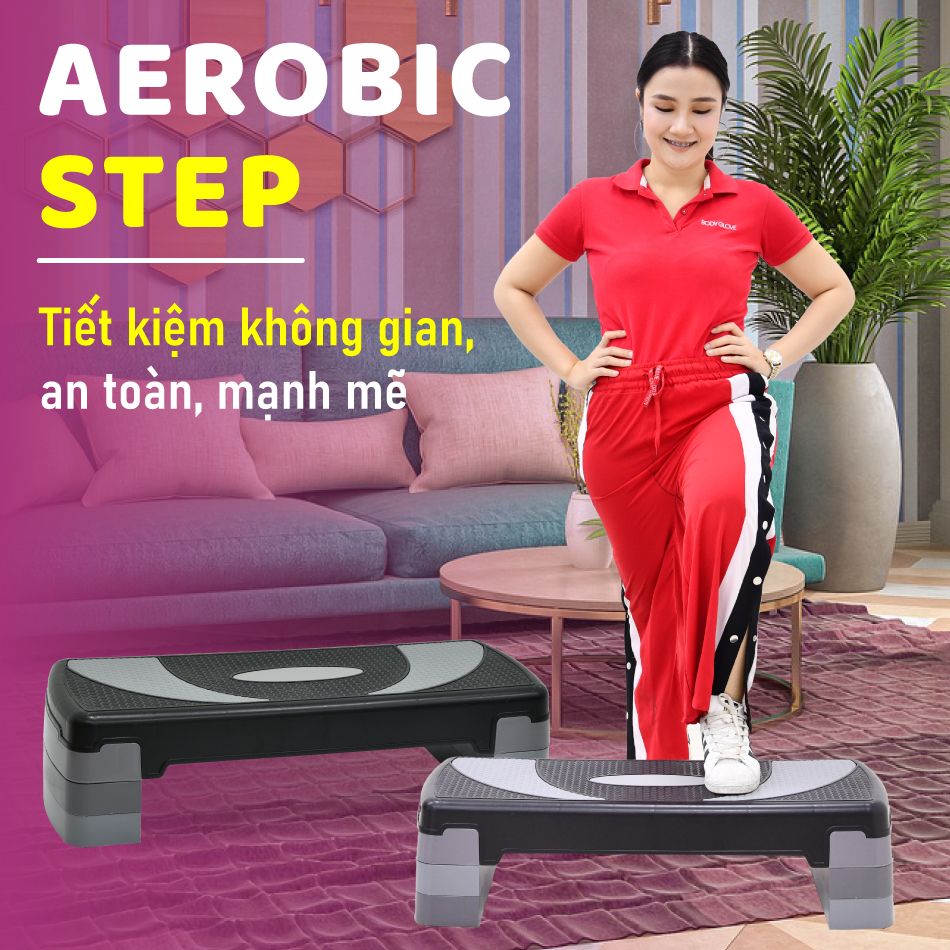 BG-Bục tập aerobic step dậm nhảy giảm cân toàn thân⚡Size 68cm & 78cm⚡ Bục dậm nhảy thể dục thẩm mỹ điều chỉnh độ cao