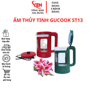 Ấm siêu tốc thủy tinh bọc nhựa cao cấp 2L Gucook ST13 giá rẻ nhất shopee