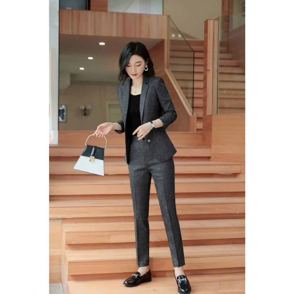 Set Áo Vest 2 Lớp Tay Dài + Quần Dài TJ39 - Đen