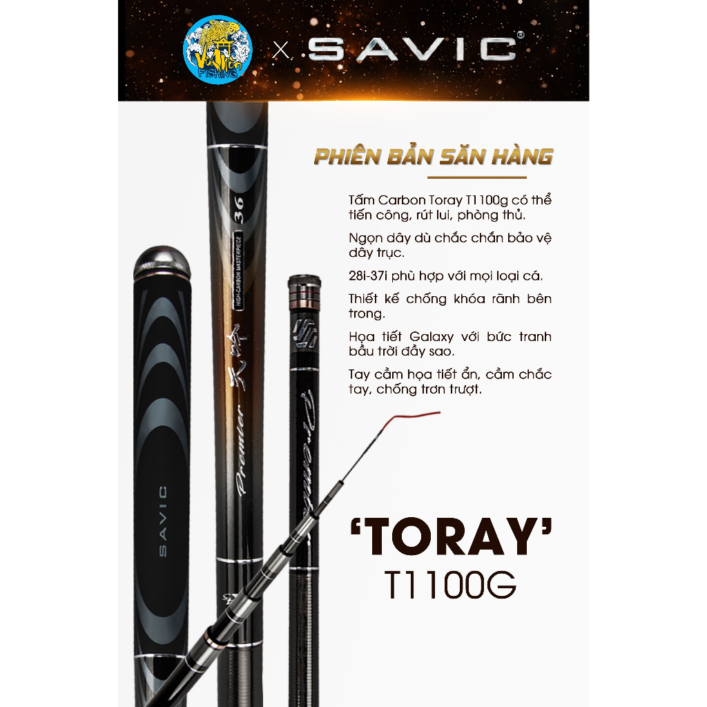 Cần Câu Tay Câu Đài Cao Cấp THIÊN ÂM Công Nghệ Mới Carbon T1100G - Vũ Môn Fishing