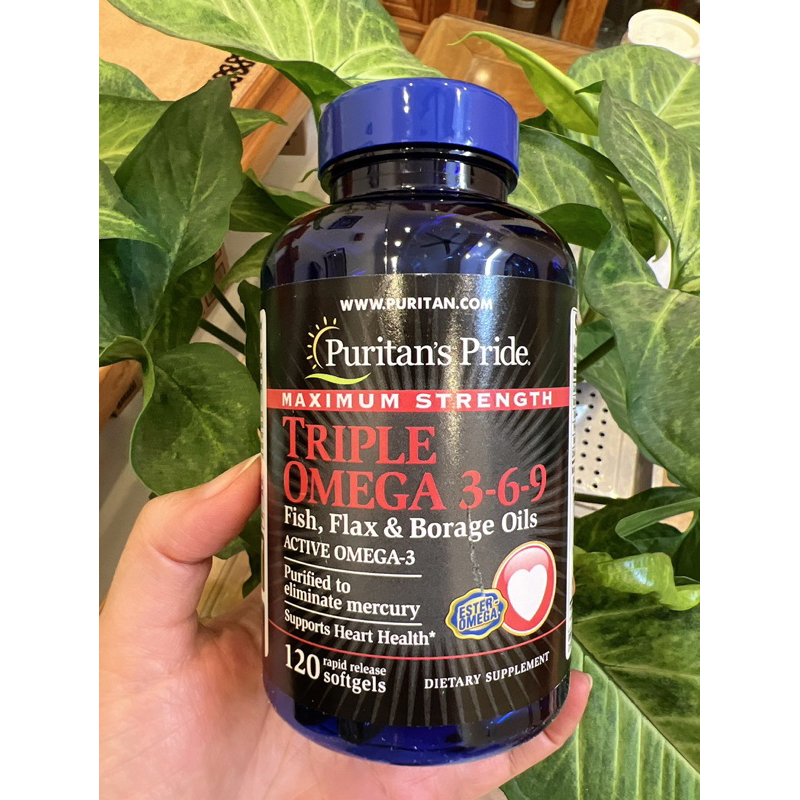 Triple omega 369 maximum 120 viên Puritan Mỹ