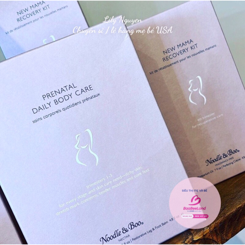 Set sản phẩm chăm sóc mẹ bầu Noodle Boo  - BAABEELAND