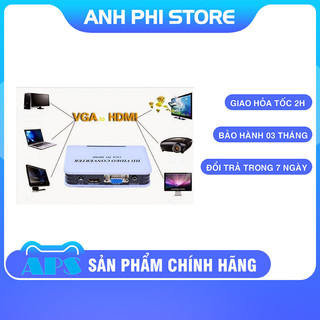 Hộp chuyển đổi VGA ra HDMI có âm thanh audio (FJ-VH001)