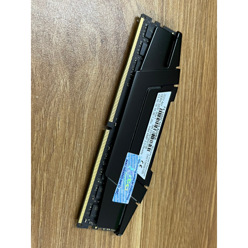 Bộ nhớ trong Ram Gskill Ripjaw V 8G/16G Bus 3200 Tản thép Đen New - Chính hãng - BH 36 Tháng