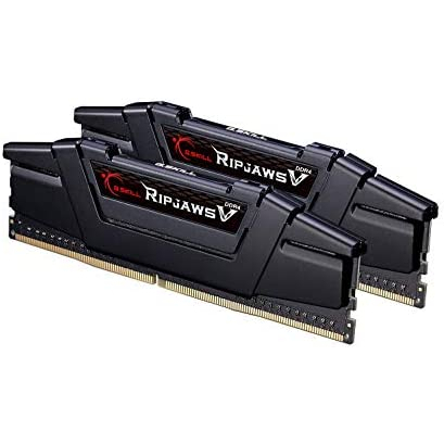 Bộ nhớ trong Ram Gskill Ripjaw V 8G/16G Bus 3200 Tản thép Đen New - Chính hãng - BH 36 Tháng