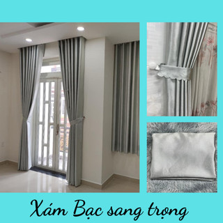 Rèm cửa sổ màu XÁM BẠC , rèm cửa chính chống nắng 95% , màn cửa trang trí decor phòng