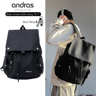 Balo nam nữ unisex đi học cao cấp đựng vừa laptop 15,7inch, Ba lô chống nước cặp sách nam nữ mini nhỏ gọn màu đen - BL08