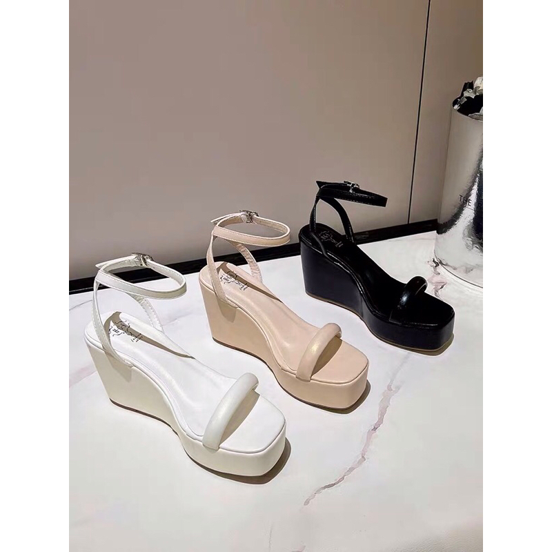 Sandal đế xuồng trơn 9cm sz 34-39