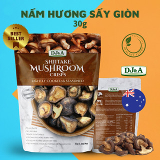 Nấm hương sấy giòn dj&a 30g - snack nấm hương sấy giòn - tốt cho trẻ thay kẹo ngọt - nhập khẩu úc - nấm hương sấy khô
