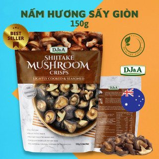 Nấm hương sấy giòn dj&a 150g - ăn vặt văn phòng, tốt cho sức khỏe, snack nấm hương sấy - tốt cho trẻ - nấm hương sấy khô