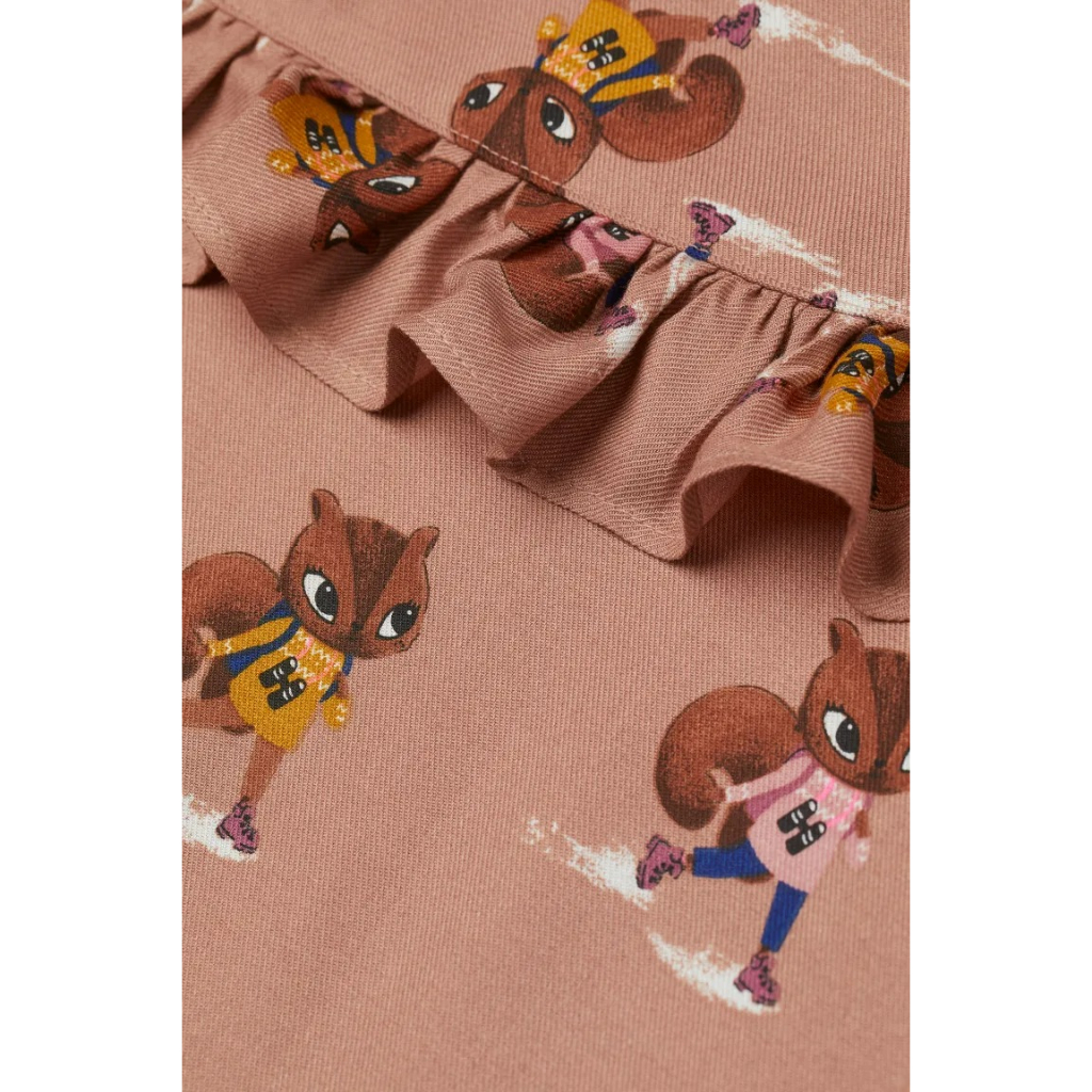 Váy dài tay cánh tiên nâu sóc HM H&M_hàng chính hãng authentic JP