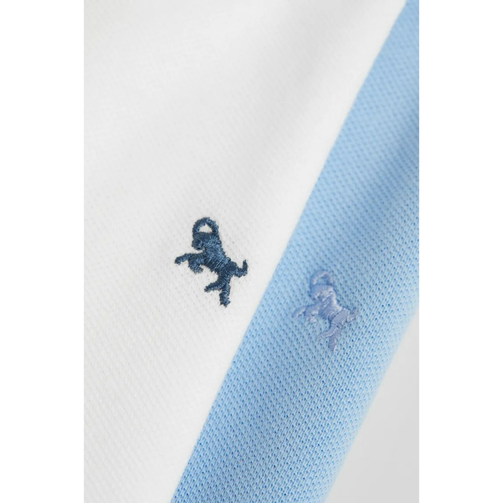 Set 2 áo polo xanh trắng 1031731001 HM H&M_hàng chính hãng authentic