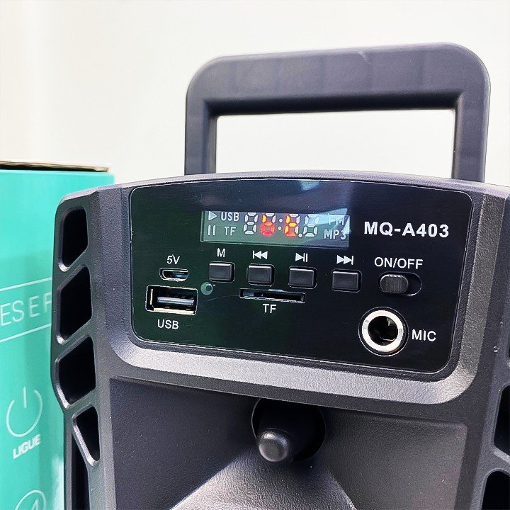 Loa bluetooth mini hát karaoke tặng kèm mic MQ-A403 Loa kẹo kéo mini nghe nhạc cực đã Có Đài FM , thẻ nhớ, USB -dc5047