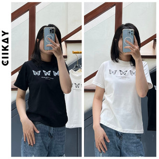 Áo phông nữ babytee hình in bướm siêu đẹp - áo thun babytee chất cotton cao cấp ciikay