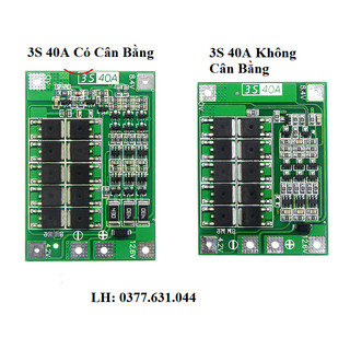 Bảng mạch cân bằng bảo vệ pin lithium 2s,3s,4s,5s 12a-40a 18650 cân bằng
