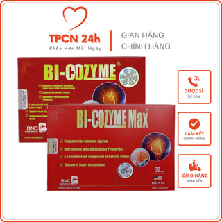 Bi-Cozyme - Bi-Cozyme Max - Ngừa xơ vữa động mạch, nhồi máu cơ tim, hỗ trợ cải thiện di chứng sau tai biến mạch máu não