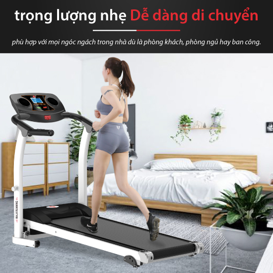 BG Máy chạy bộ điện đơn năng, tiện ích với không gian nhỏ mẫu M2  Tốc độ tối đa 1 - 12km/h