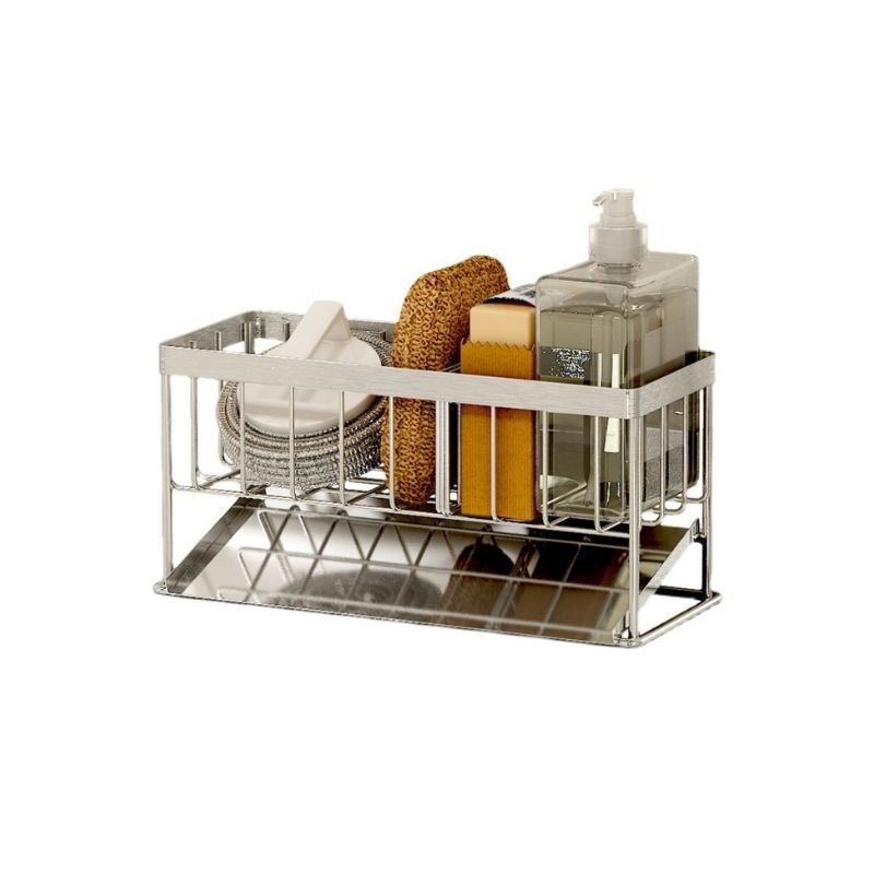 Giá đựng đồ rửa chén chất liệu Inox 304 gác lên bồn rửa chén làm ráo nước Mã GRC2