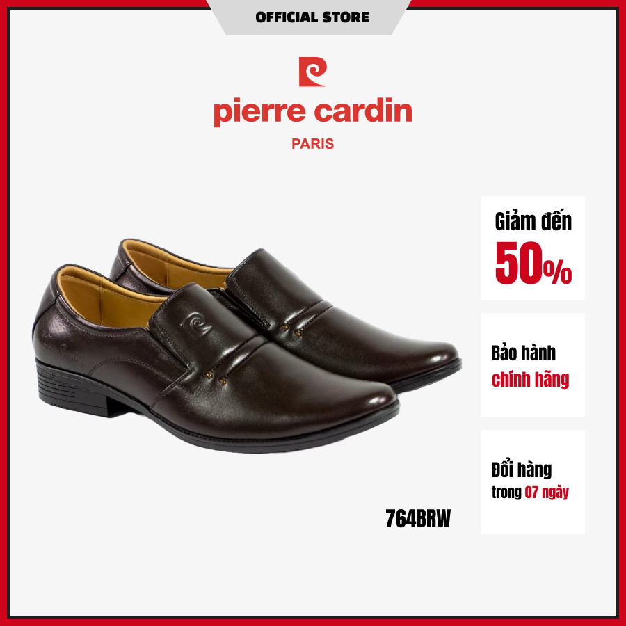 Giày tây nam không dây Pierre Cardin, đế cao su chống trượt, chất liệu da thật cao câp  - PCMFWLG 764