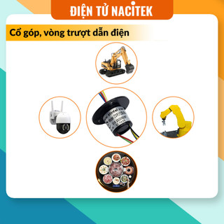 Cổ góp vòng quay dẫn điện 12.5mm 2A