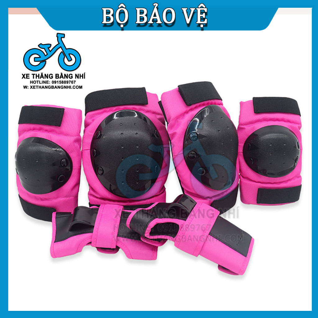 Bộ bảo hộ chân tay an toàn cho bé chơi xe thăng bằng, giầy trượt patin