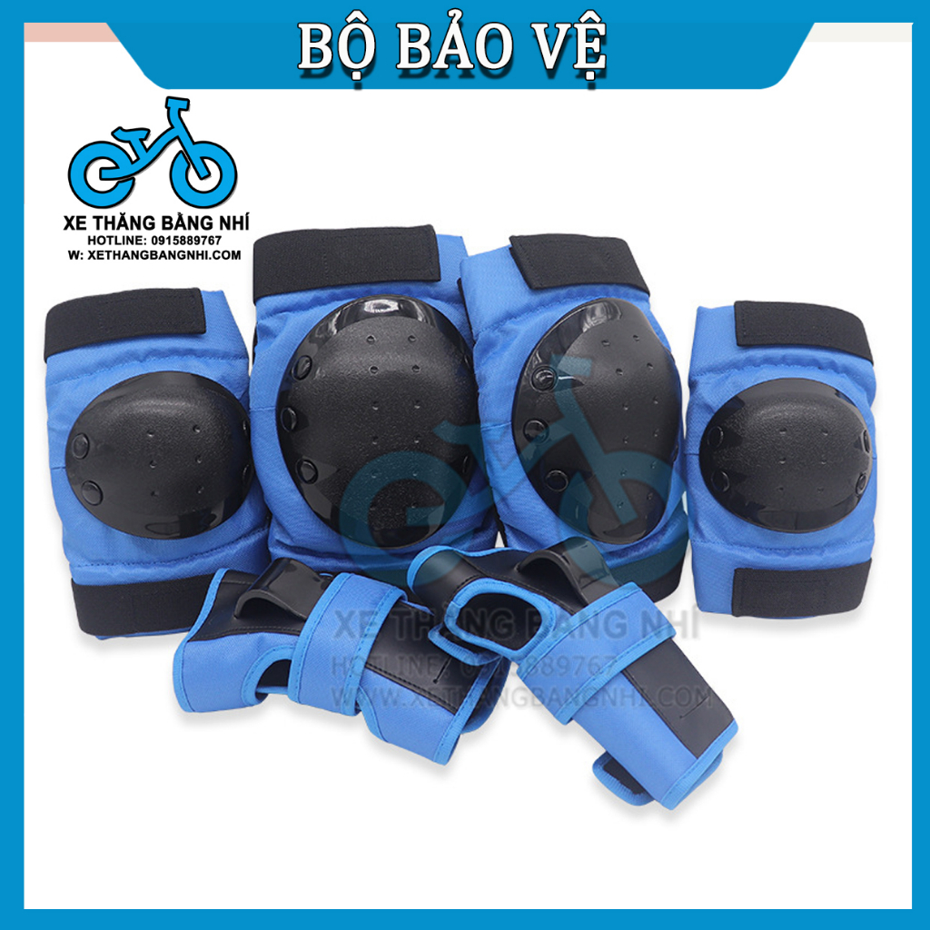 Bộ bảo hộ chân tay an toàn cho bé chơi xe thăng bằng, giầy trượt patin