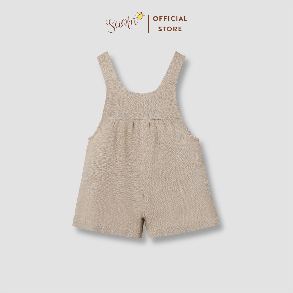 Bộ Áo Liền Quần Jumpsuit Cho Bé Chất Liệu Linen Cao Cấp - PANDA OVERALLS - JSL001 & JSL002- SAOLA KIDS CLOTHING