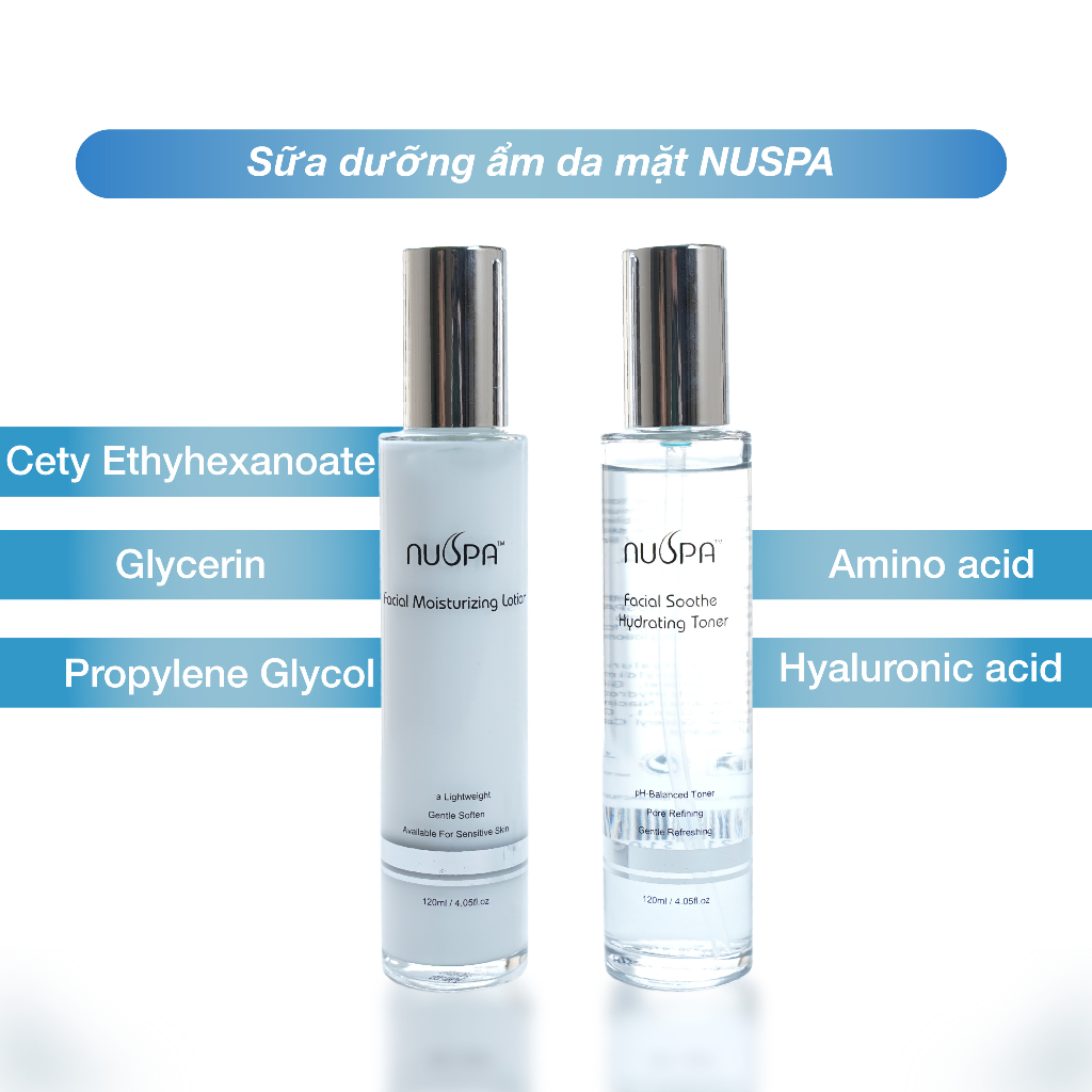 Sữa dưỡng ẩm  da mặt  giàu collagen, Vitamin B5,cấp ẩm, làm sáng da Facial Moisturizing Lotion NUSPA 120ml |NuspaVietNam | BigBuy360 - bigbuy360.vn