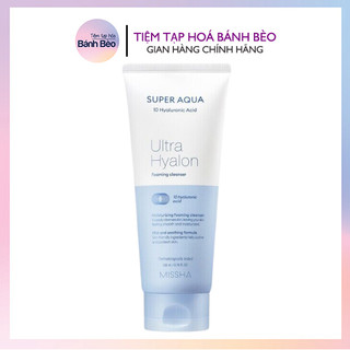 [DATE 2026] Sữa rửa mặt sạch sâu ẩm mịn Missha Super Aqua Ultra Hyalron Cleansing Foam 200ml/100ml