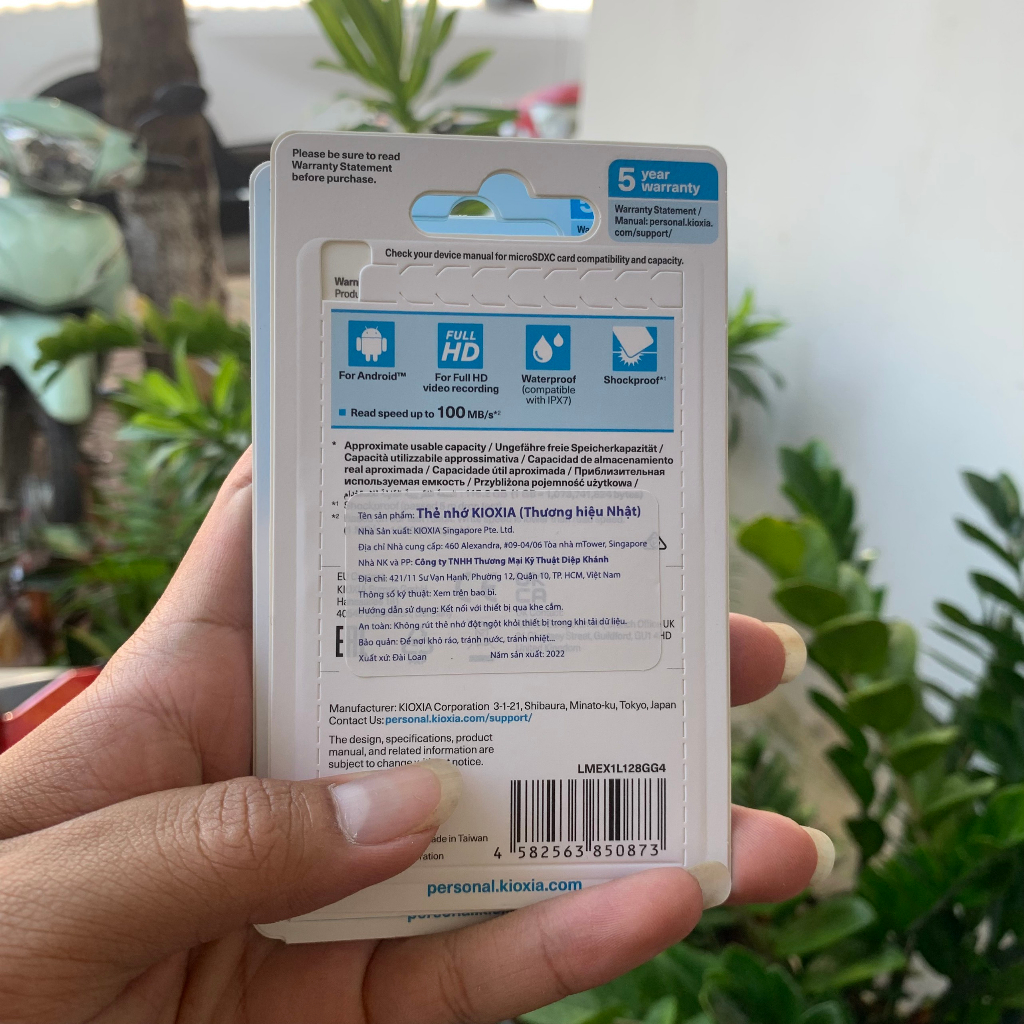 Thẻ nhớ 128GB MicroSD Kioxia Exceria 100/15 MBs, Bảo Hành 5 Năm, Bảo hành 1 đổi 1, Hàng Chính Hãng