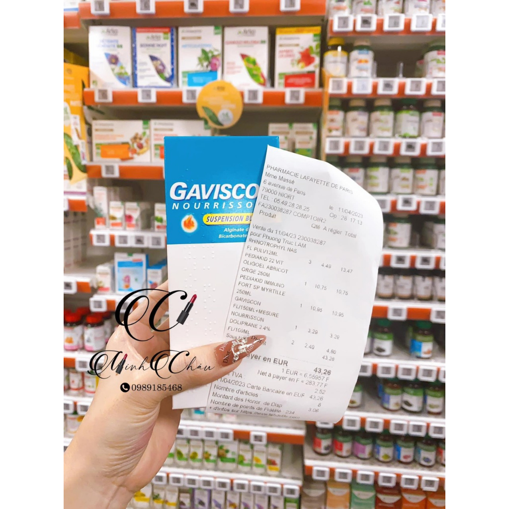 Siro Gaviscon hỗ trợ triệu chứng trào ngược và nôn trớ ở trẻ - Hàng Pháp