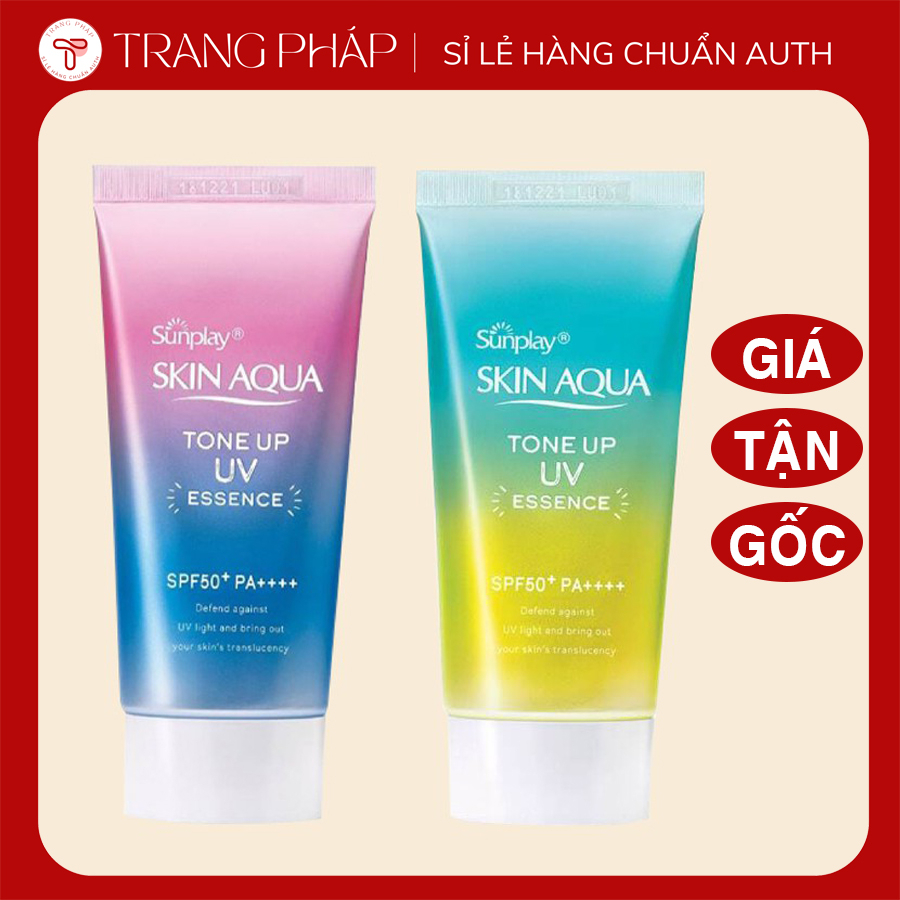 Kem chống nắng kiềm dầu nâng tông Sunplay Skin Aqua Tone Up UV Milk 80g (min)