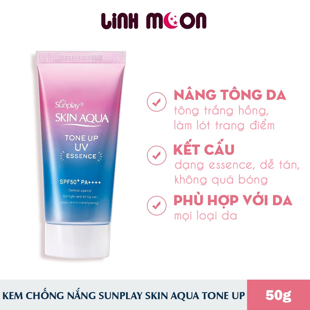 Kem chống nắng kiềm dầu nâng tông Sunplay Skin Aqua Tone Up UV Milk 80g (min)