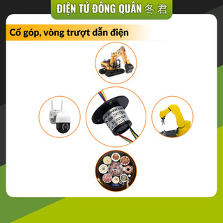 Cổ góp vòng quay dẫn điện 12.5mm 2A