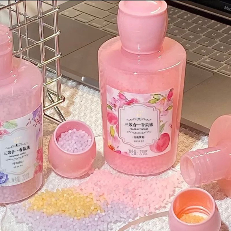 Viên xả thơm quần áo thể tích set 3 lọ mùi việt quất cam đào siêu lưu hương thơm hoa quả cực lâu và tiện dụng