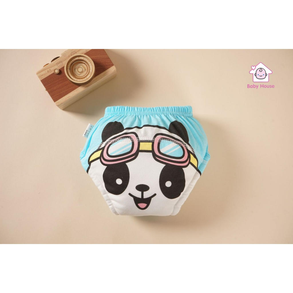 Combo 3 Quần bỏ bỉm cao cấp Baby House siêu Thấm hút, Thoáng khí chống hăm cho bé họa tiết ngộ nghĩnh